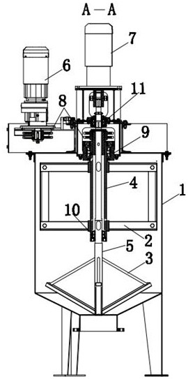 Double-shaft double-speed stirring tank for foamed concrete