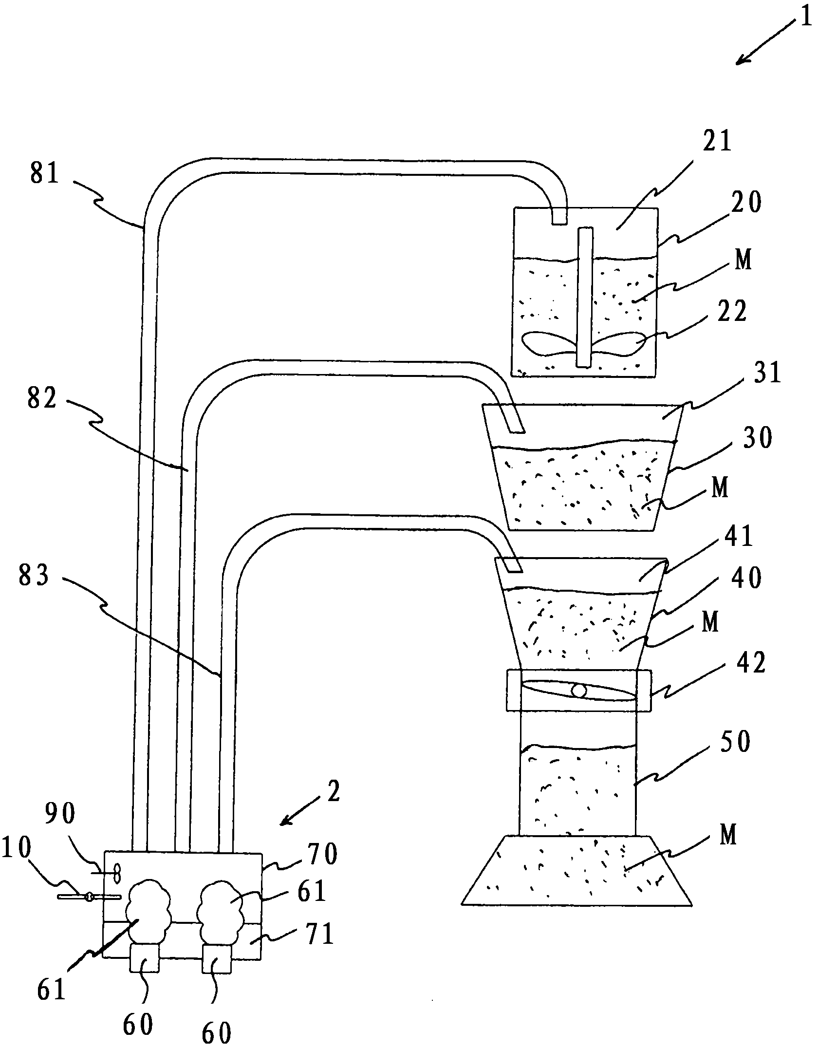 Method and device by which moulding compound to be processed is kept moist during the production of moulds or cores