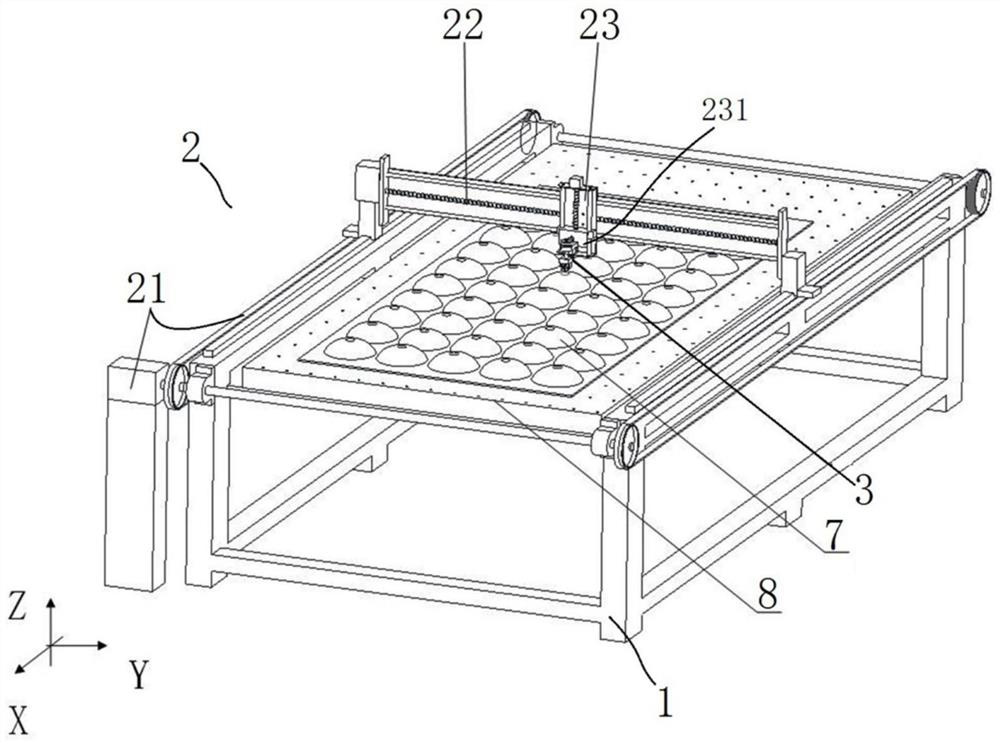 Anti-shake special-shaped flexible material cutting device based on light reflection detection