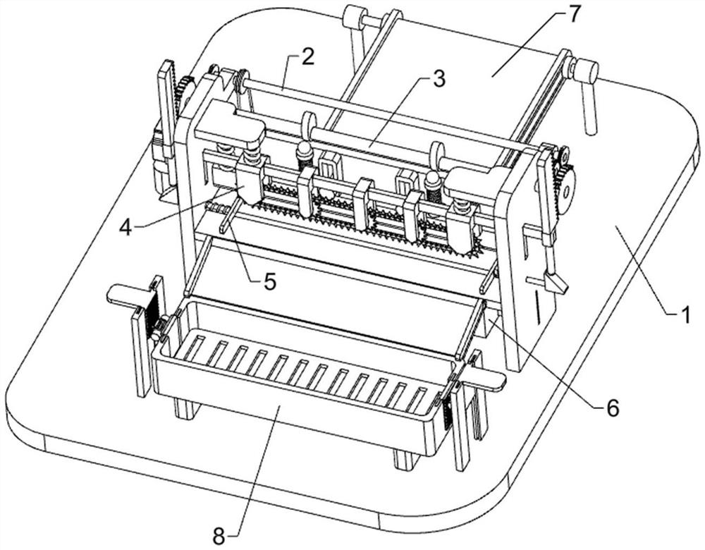 Blackboard board cutting device with auxiliary locating function