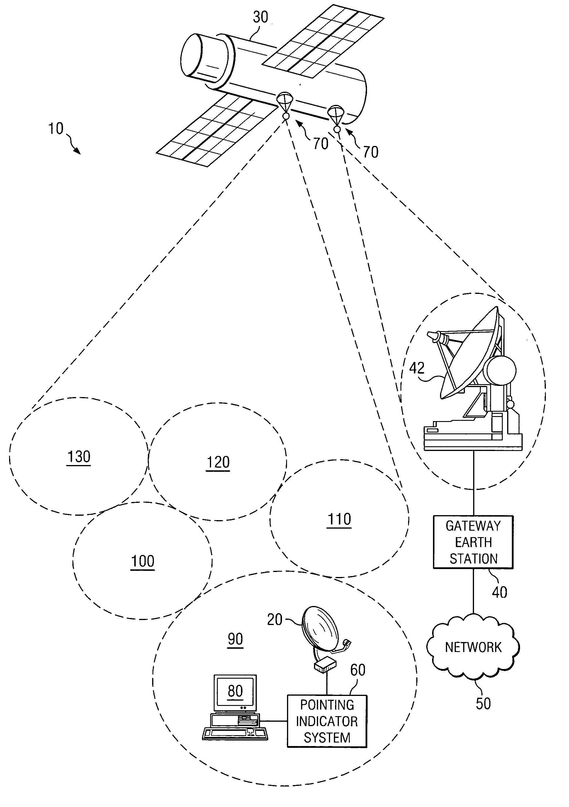 Method and device for accurately pointing a satellite earth station antenna