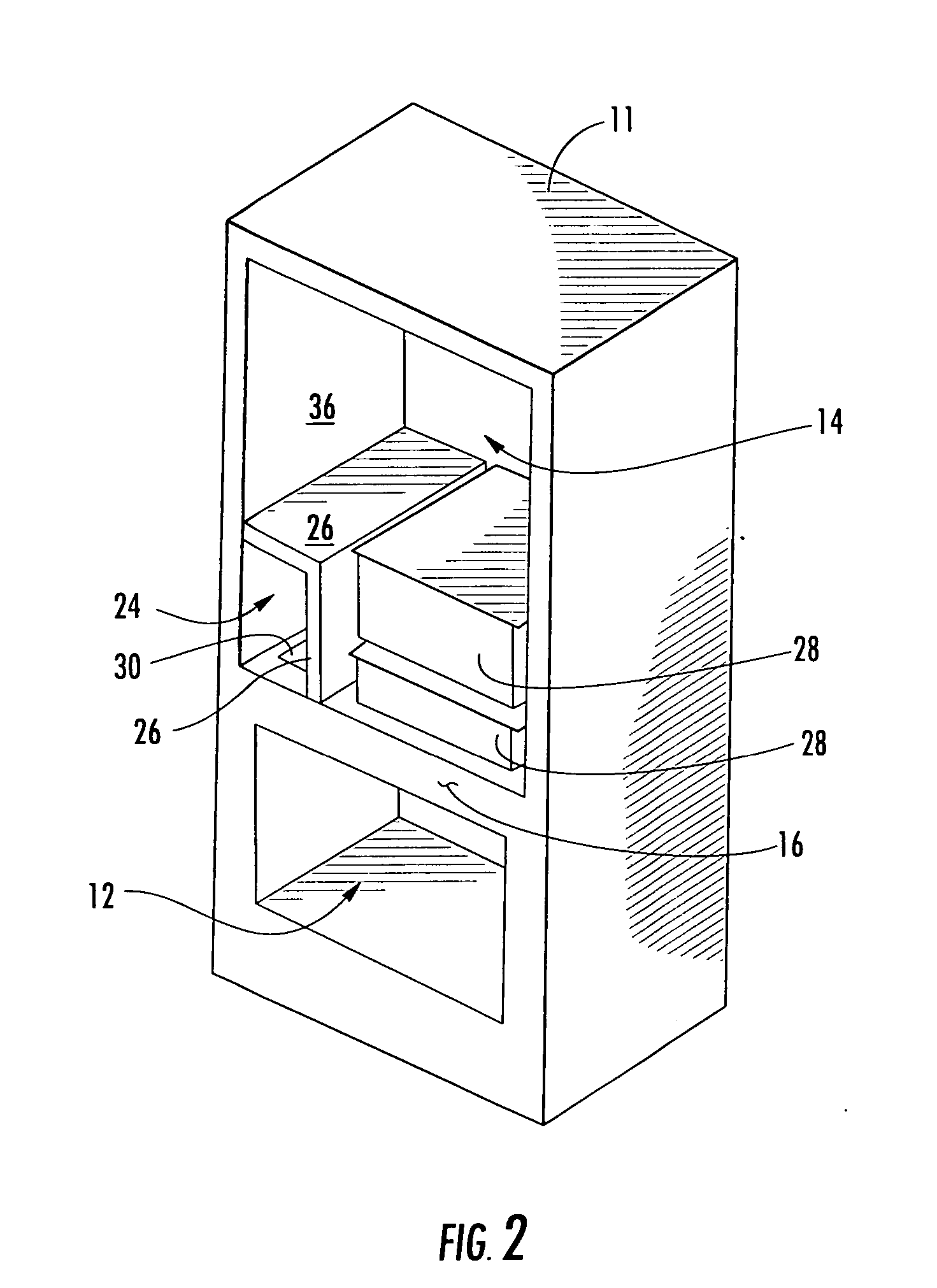 Apparatus and method for dispensing ice from a bottom mount refrigerator