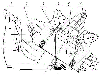 Double-row swallow-tail sealing structure of roller bit