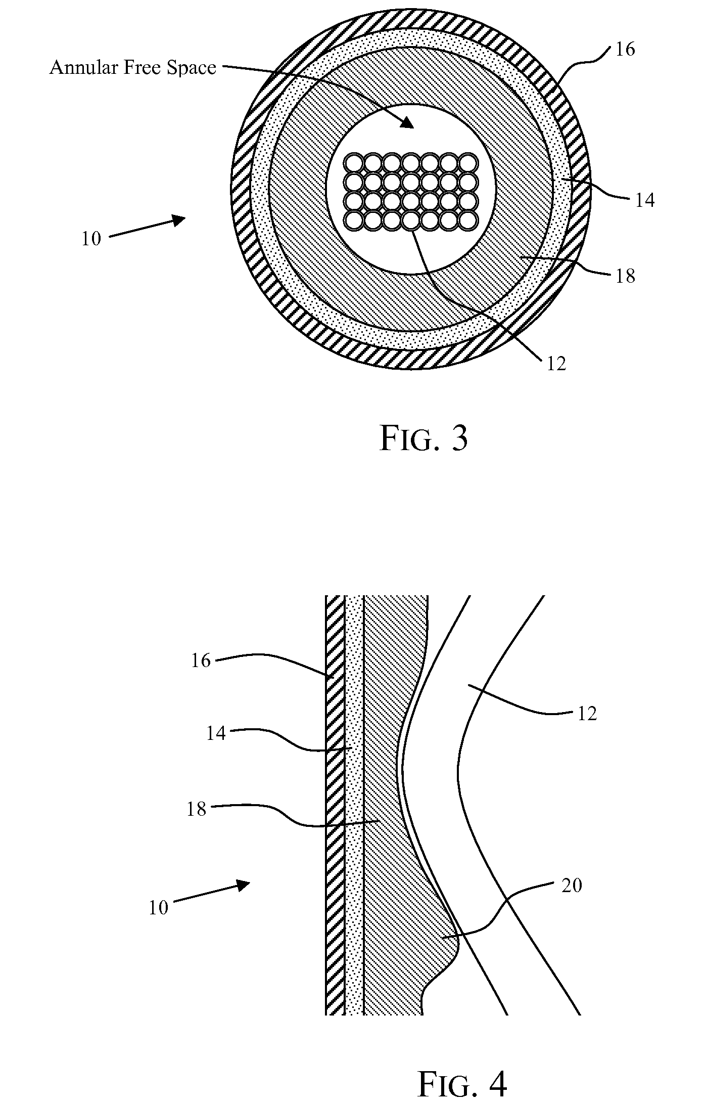 Optical fiber cable having a deformable coupling element
