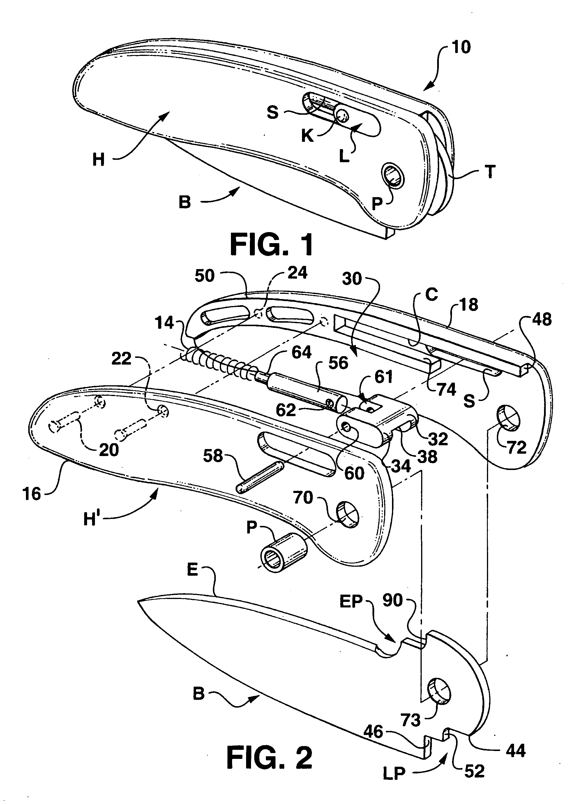 Folding knife with locking blade