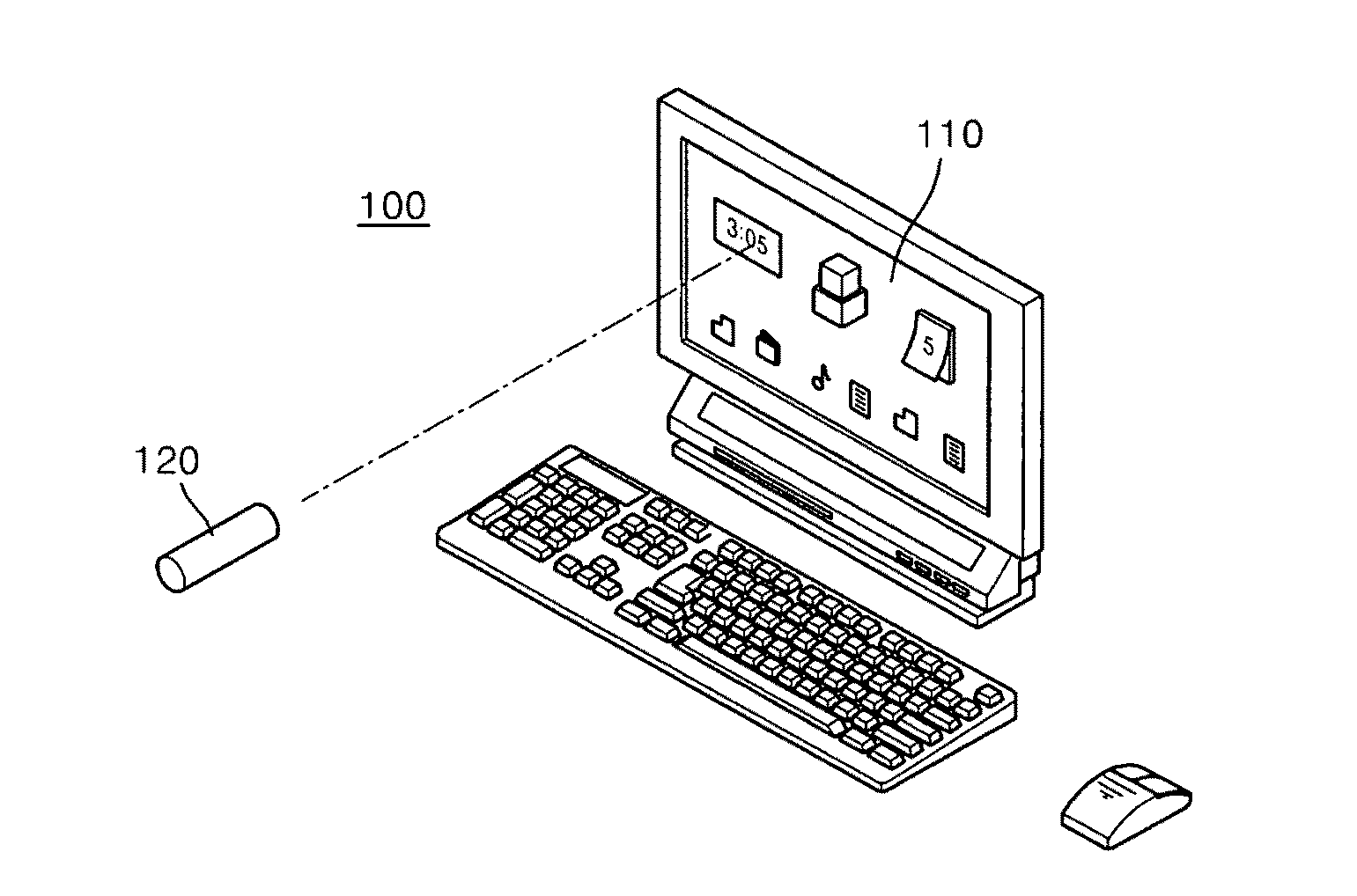 Remote touch panel using light sensor and remote touch screen apparatus having the same