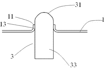 Plate material omnibearing locating structure and method in hot press forming technology