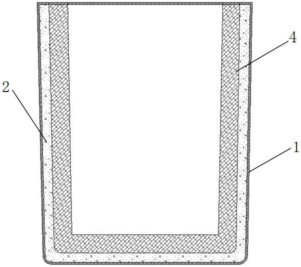 Online ladle safety residual thickness marking method and corresponding ladle