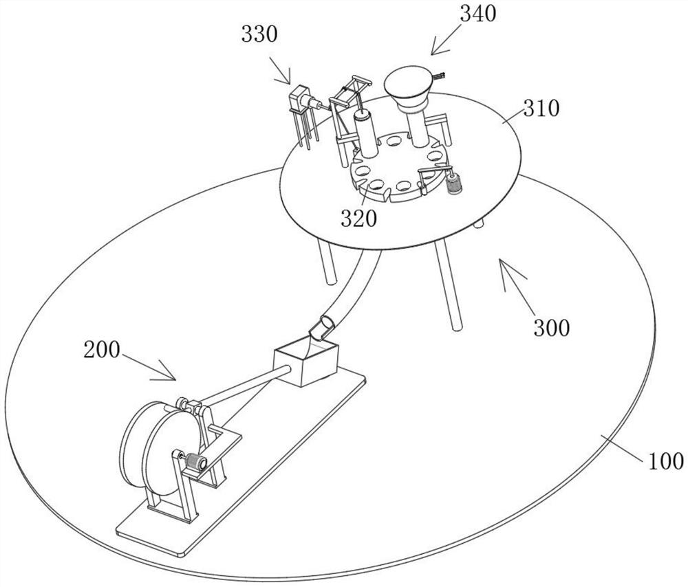 Crushing and spreading device for oil-tea-cake for paddy field