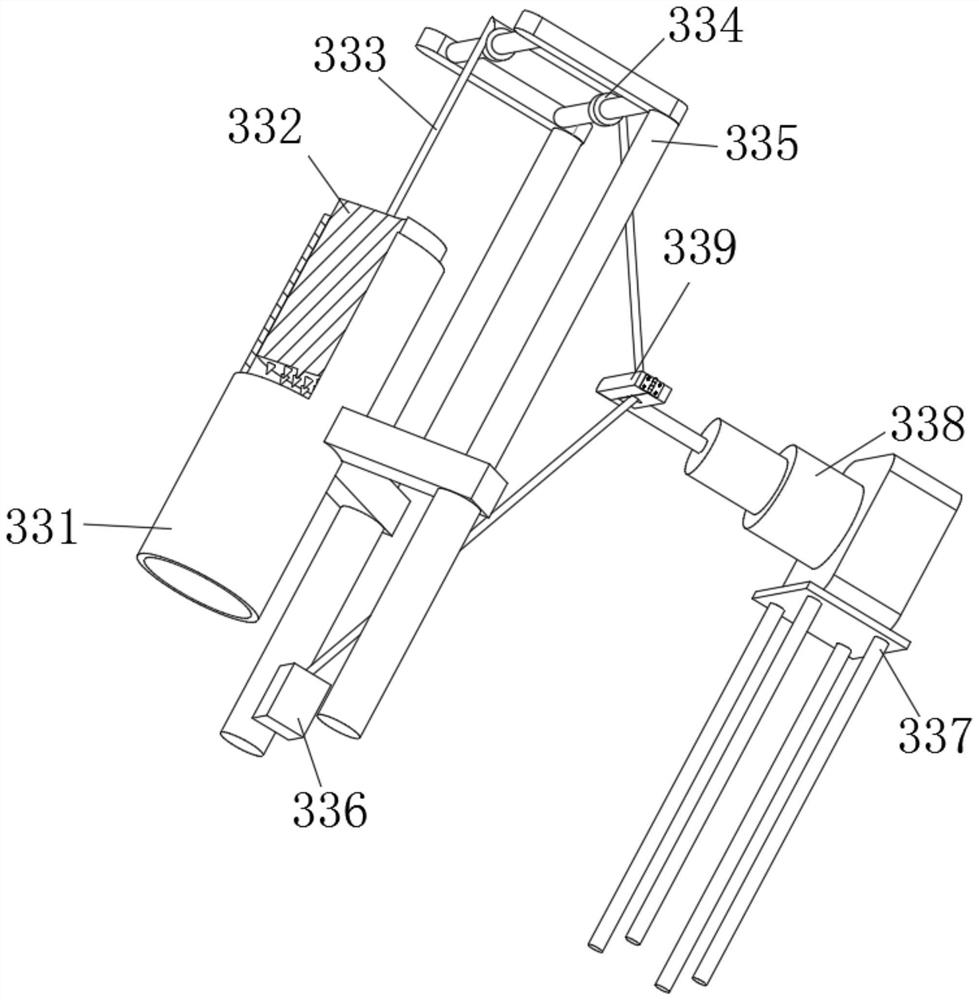 Crushing and spreading device for oil-tea-cake for paddy field