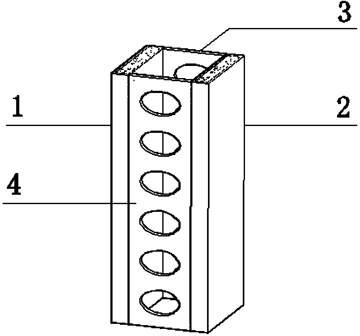 Cellular connection steel plate-double-limb steel pipe concrete composite column
