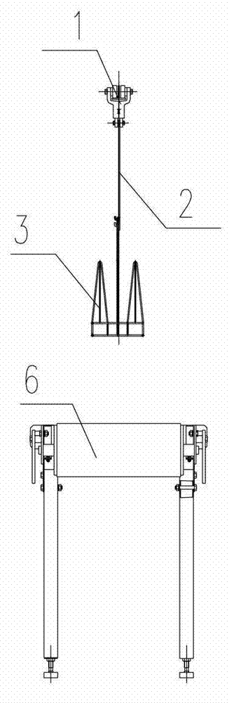 Automatic hanging and unloading system of material basket