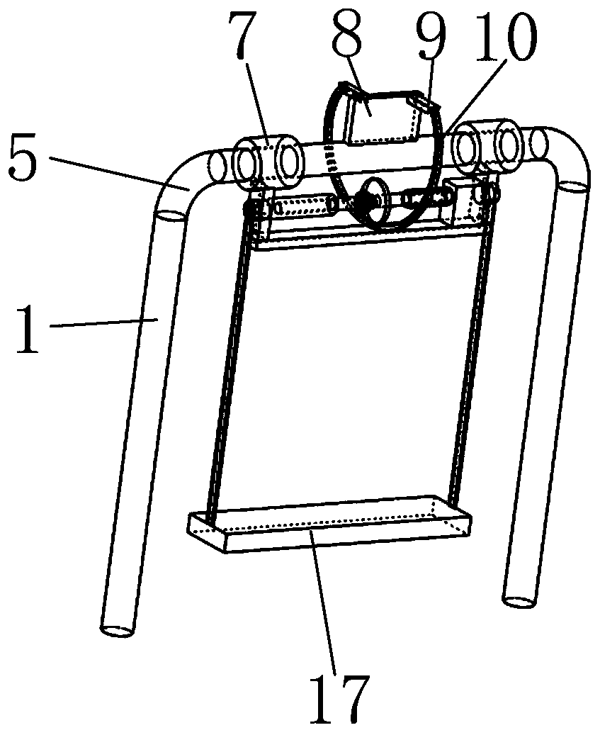 A swing with adjustment function placed in a narrow space