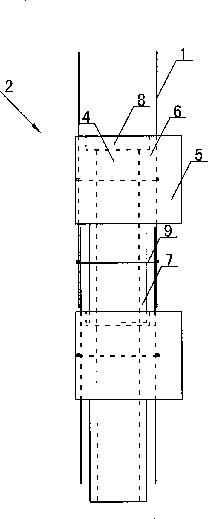 Construction column used for masonry structure and its production method and special precast segment