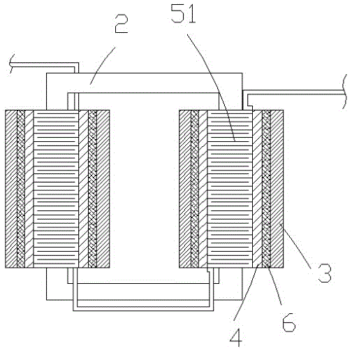 Oil-immersion-type testing transformer with cooling circulation structure