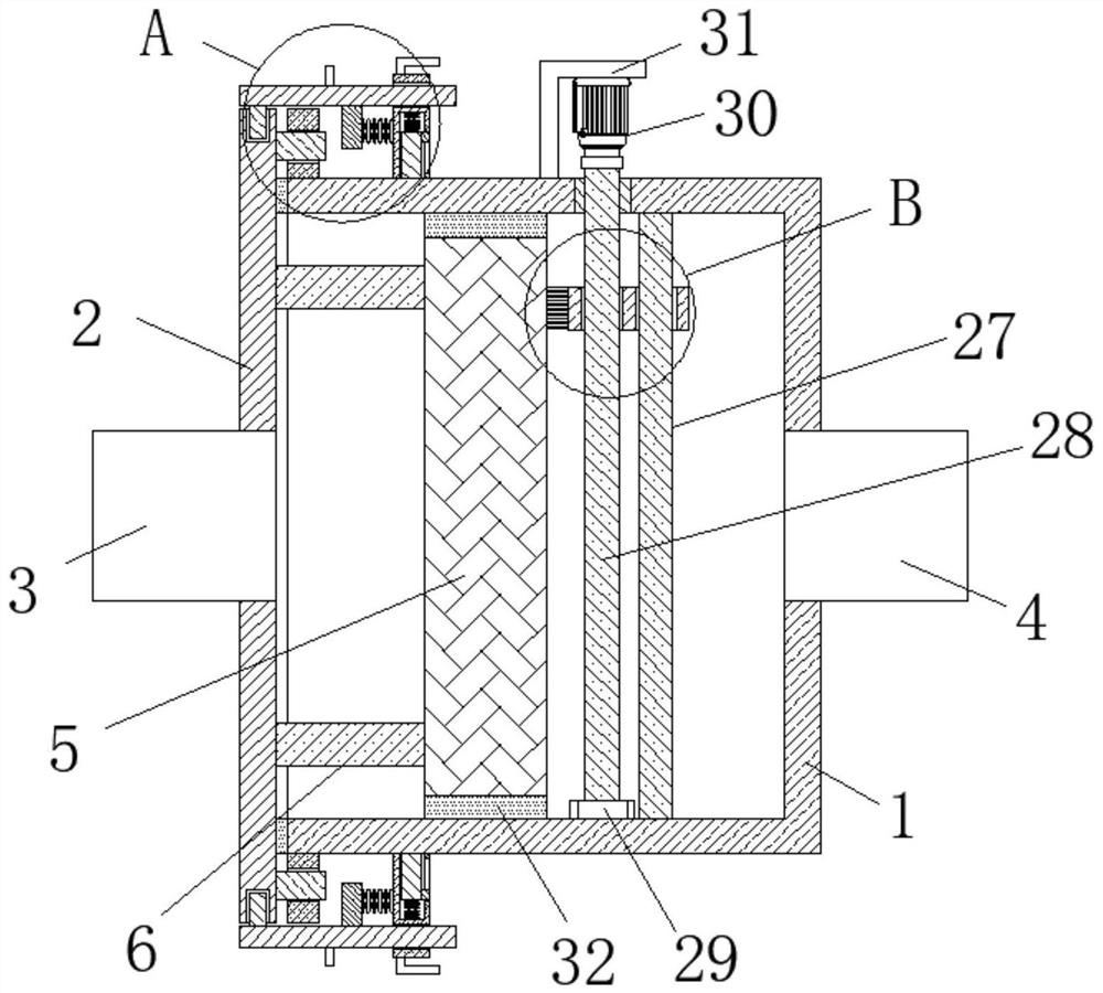 Air conditioner internal unit air supply dedusting mechanism