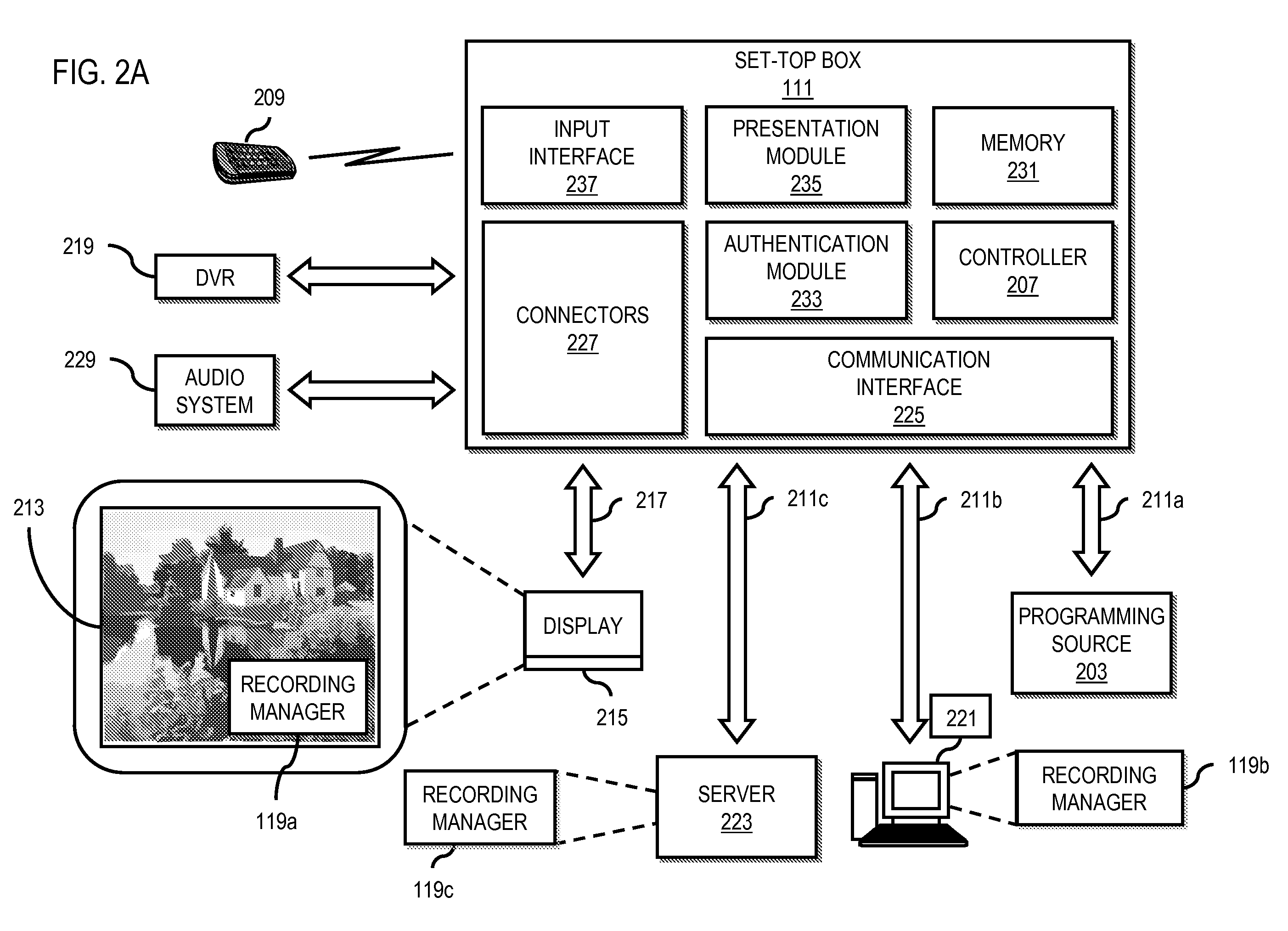 Method and apparatus for utilizing dynamic bandwidth allocation for recording content