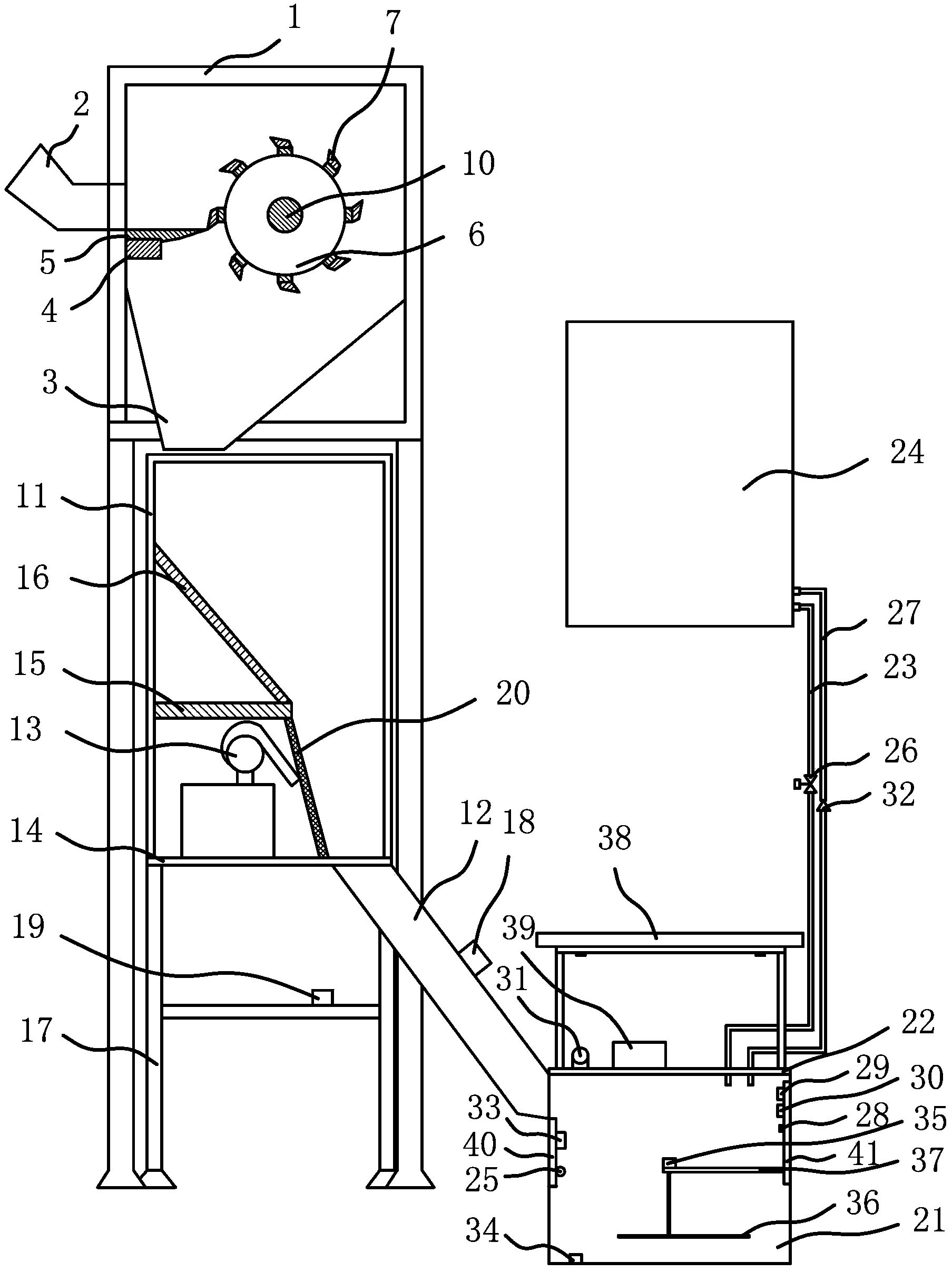 System for generating sewage gas by straw