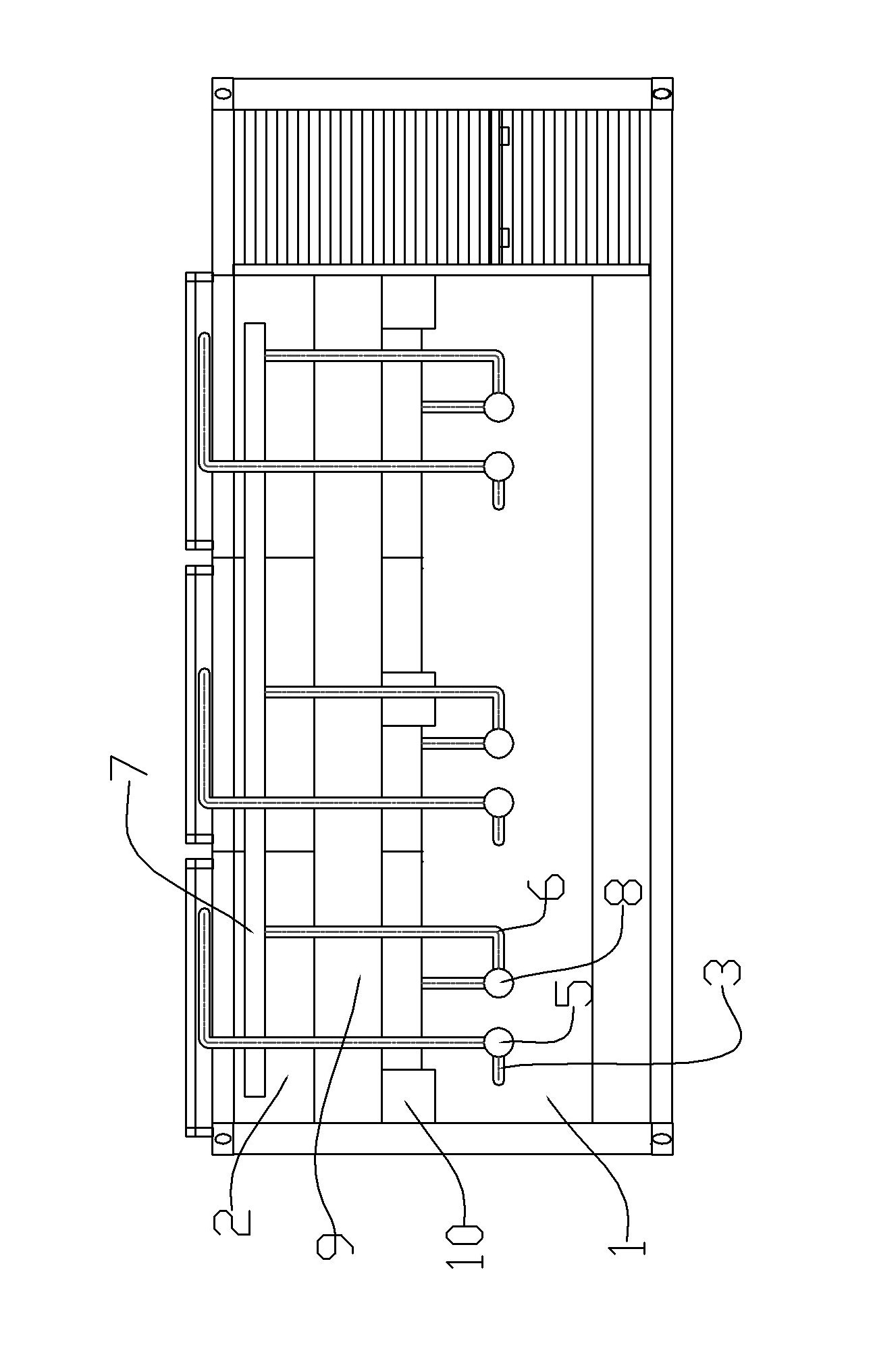 Water resistor for load test in generator and generator load testing device