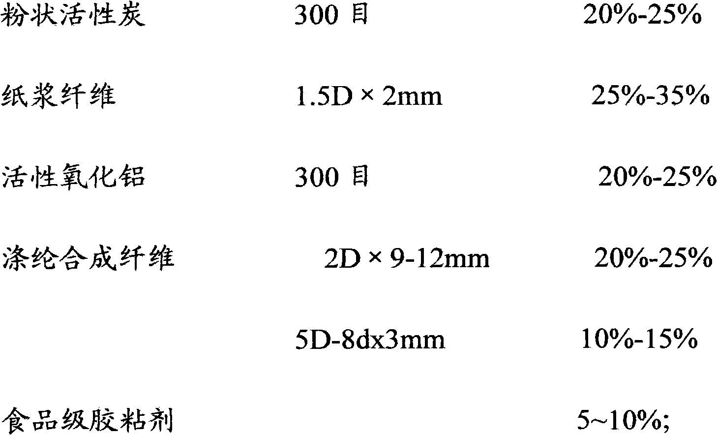 Preparation method of filtering adsorption paper
