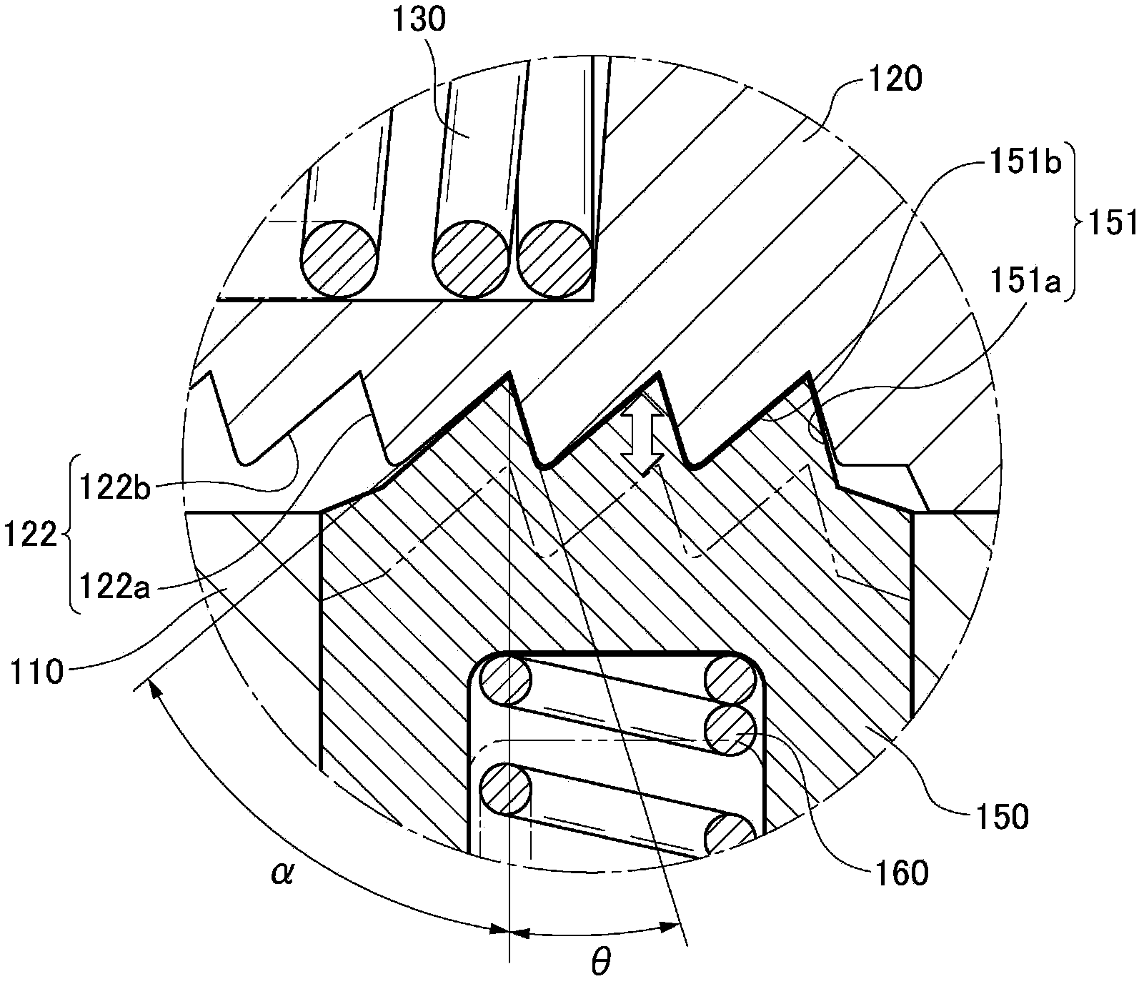 Ratchet type tensioner