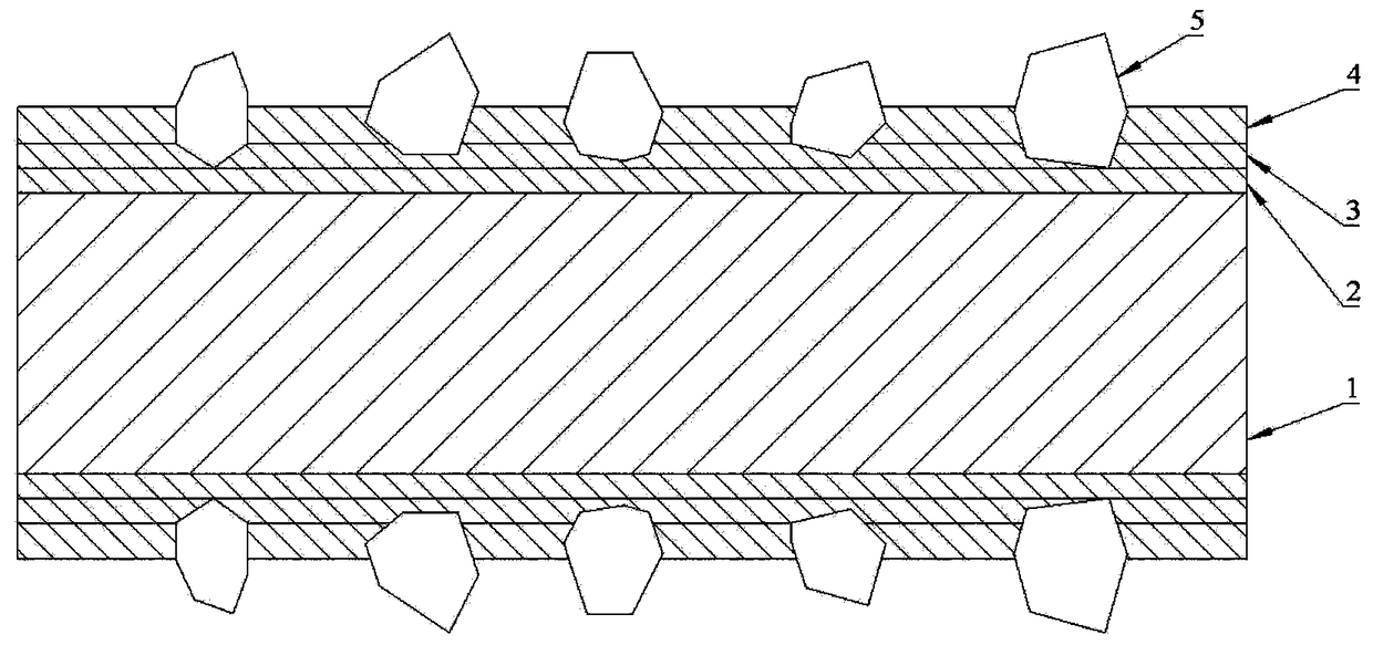 A preparation method for uniformly inlaid diamond particles on the surface of ni-p coating