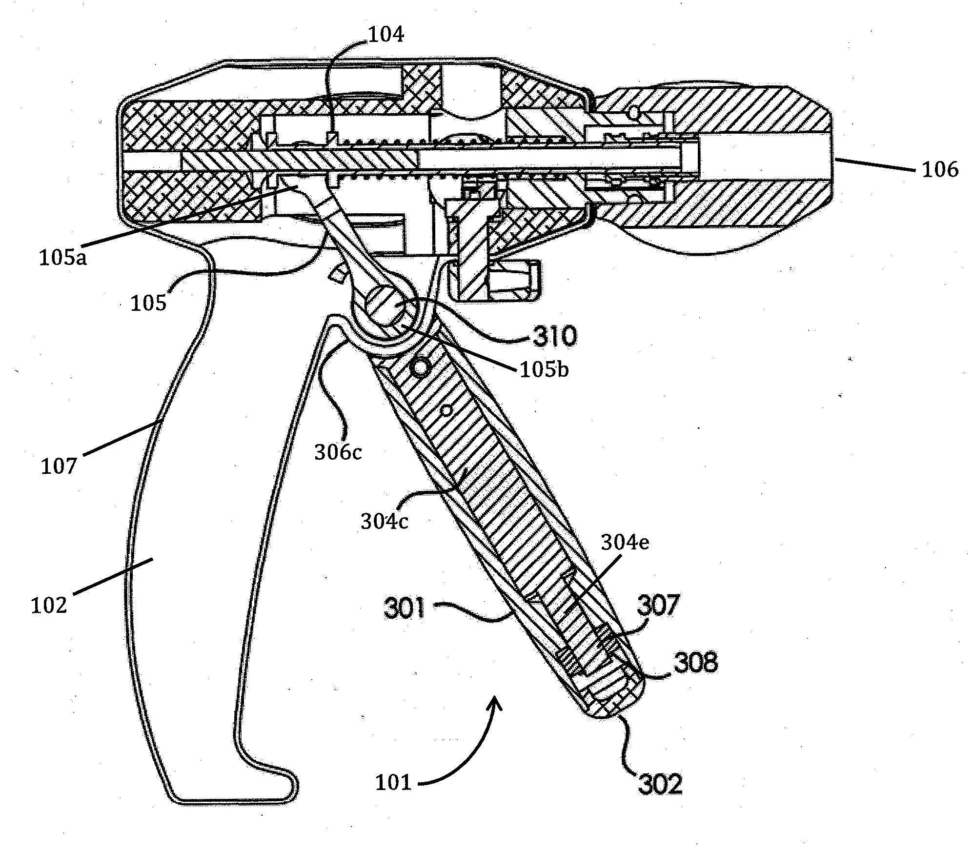 Hermetic rotating handle assembly for a surgical clip applier for laparoscopic procedures