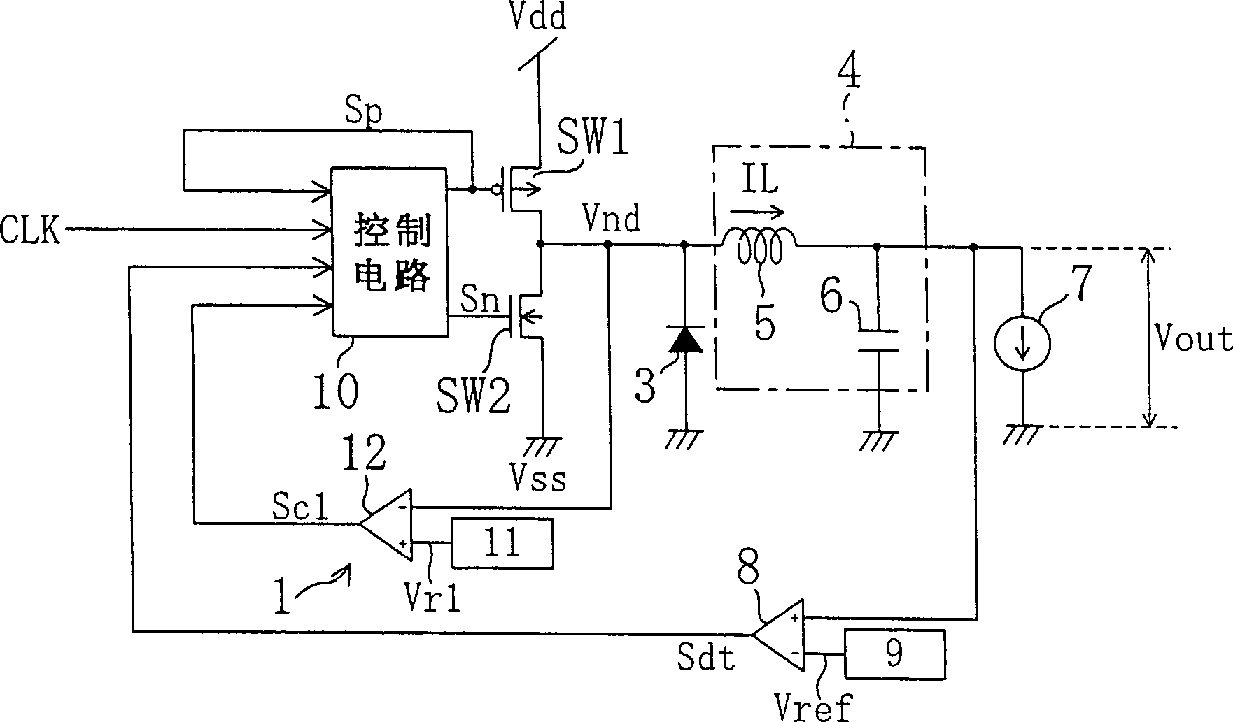 Switching regulator, DC/DC converter, and LSI system with switching regulator