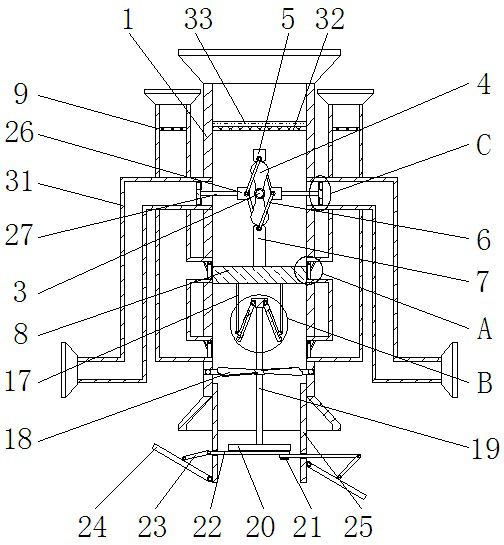 Underground coal mine oxygen conveying device capable of replacing air through airflow