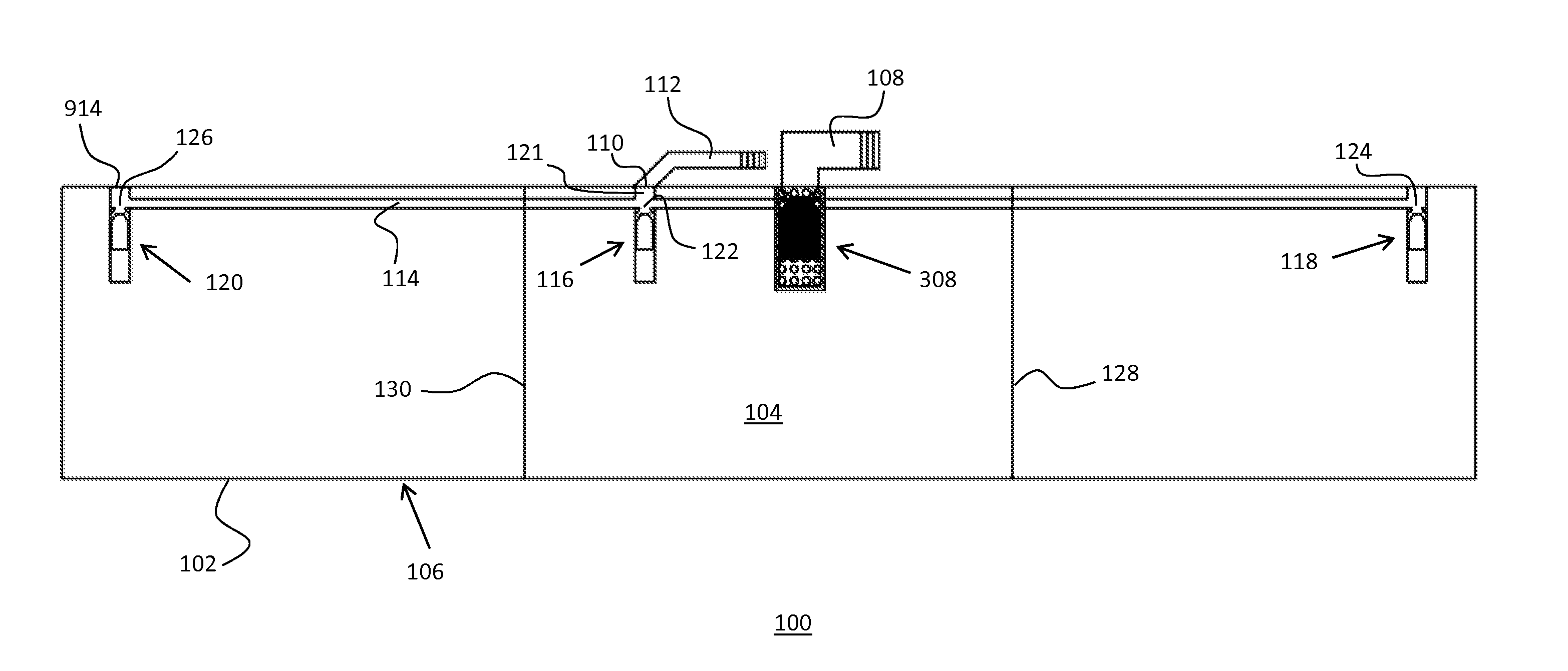 Fuel tank with internal evaporative emission system