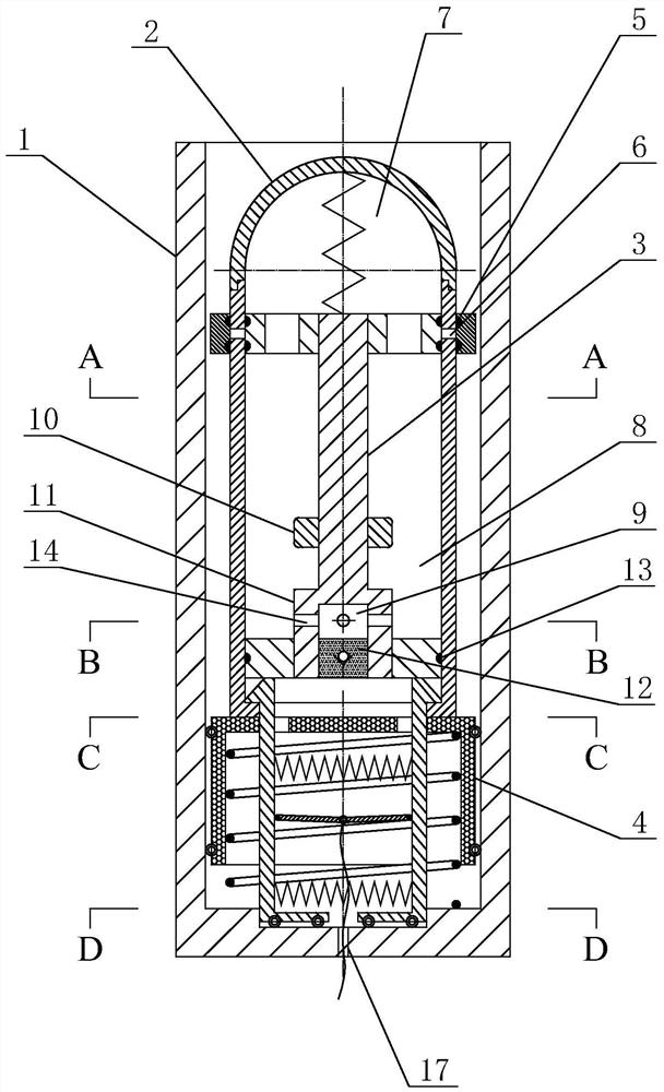 An underwater uniform pressure exhaust launch experiment device