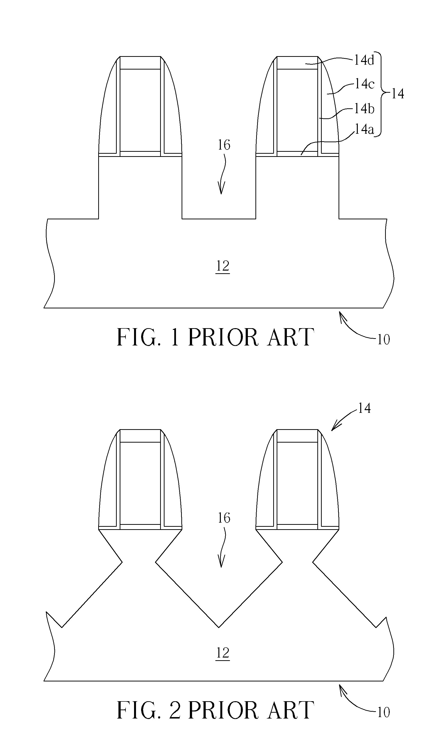 Semiconductor process for etching a recess into a substrate by using an etchant that contains hydrogen peroxide