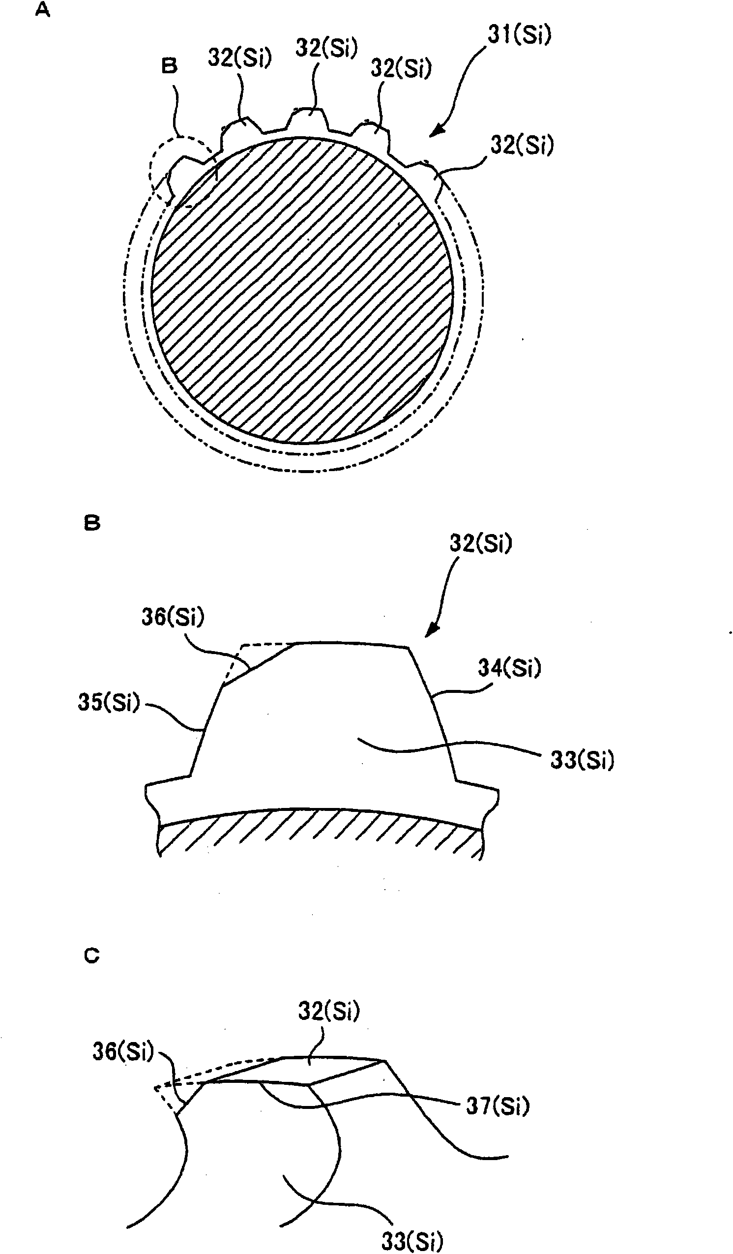 Helical broach for roughing