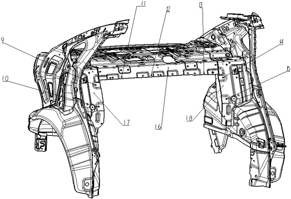 Automobile body with battery pack containing box