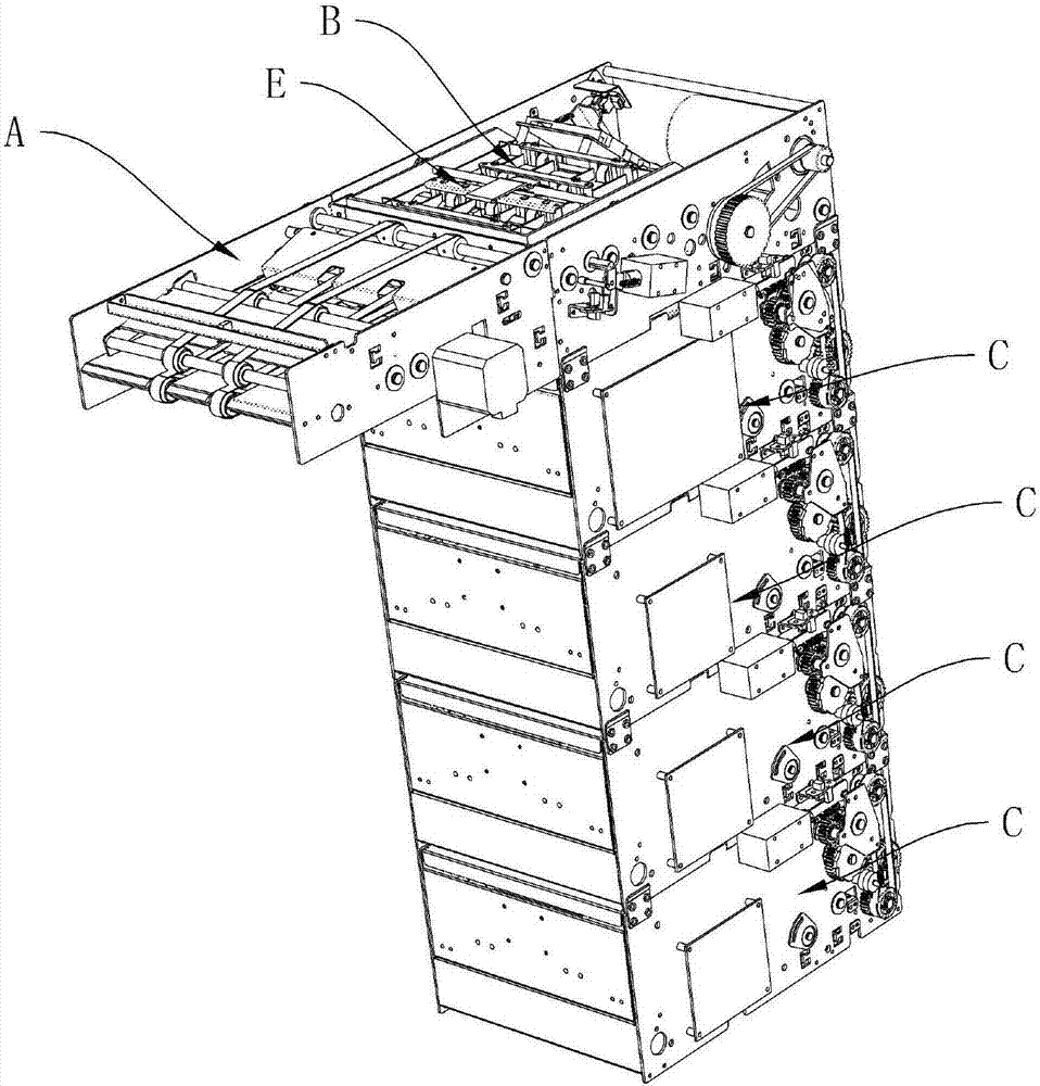 Cash box module of whole-stack cash dispenser
