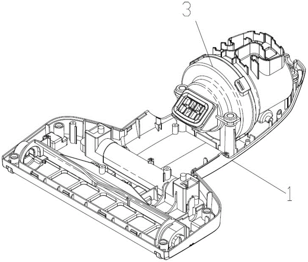 An assembly and positioning mechanism of a vacuum cleaner for a bed