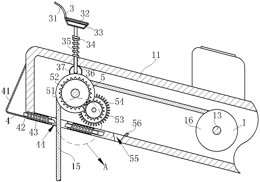 A crane guide assembly with dustproof function