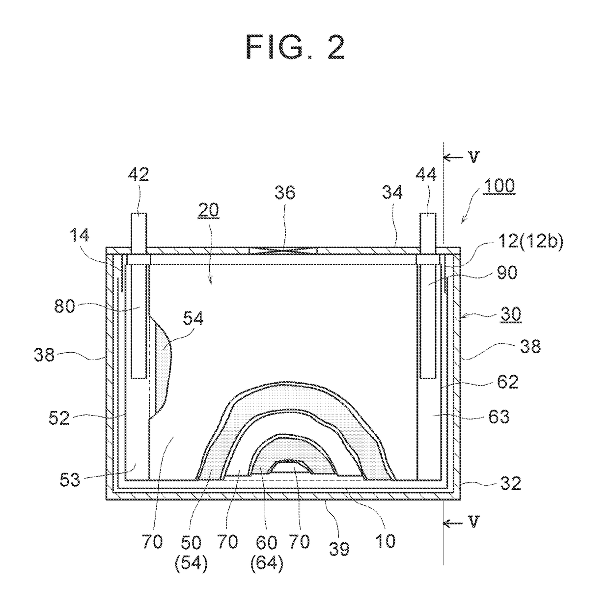 Battery comprising insulative films