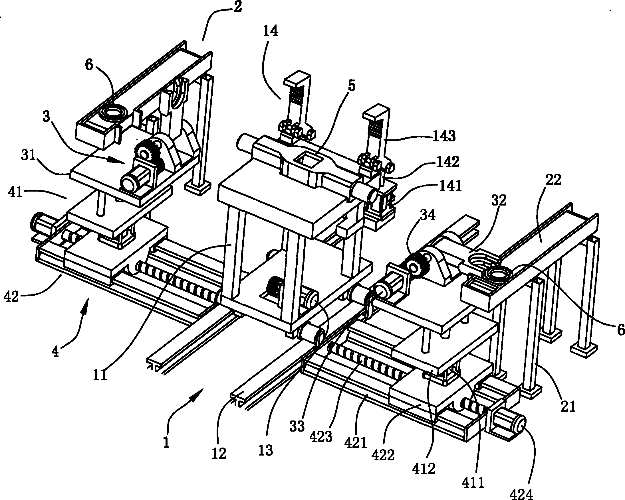 Double-head connection installation method for flange plate of automobile axle housing and mechanism assembly of double-head connection installation method