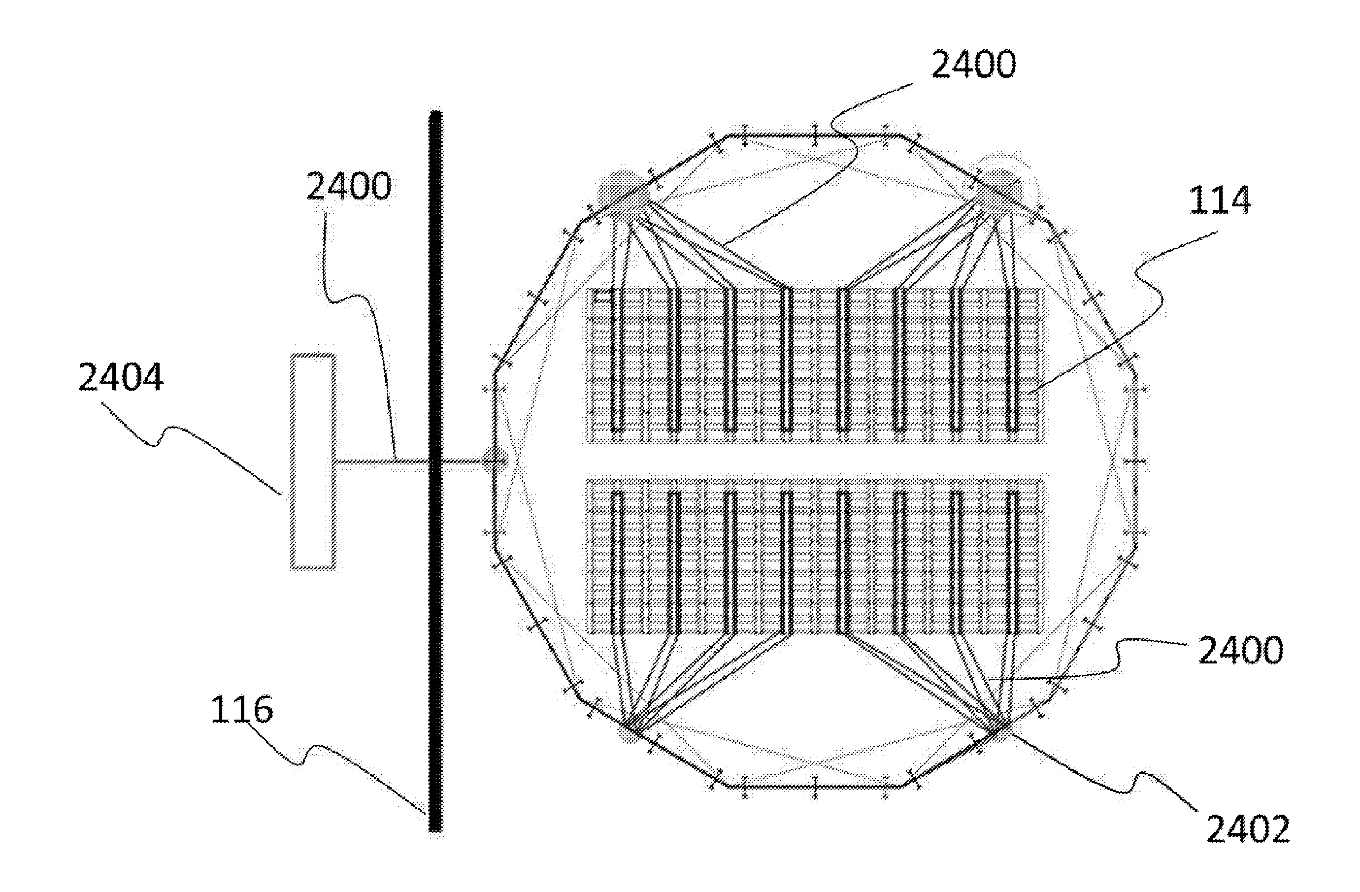Corded lattice based floating photovoltaic solar field with independently floating solar modules