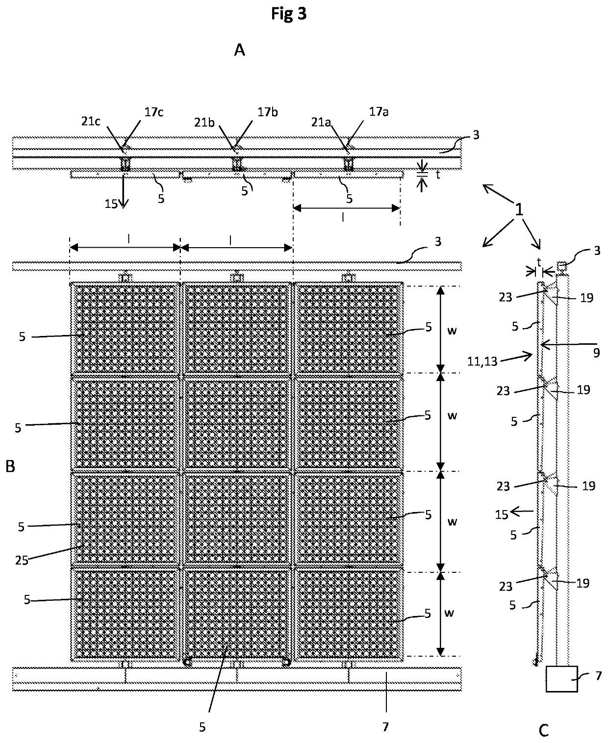 Solar shading module, glazed structure, building, and method of operating a solar shading module