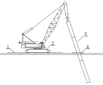 A piling method for wharf based on crawler construction machinery