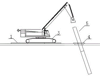 A piling method for wharf based on crawler construction machinery