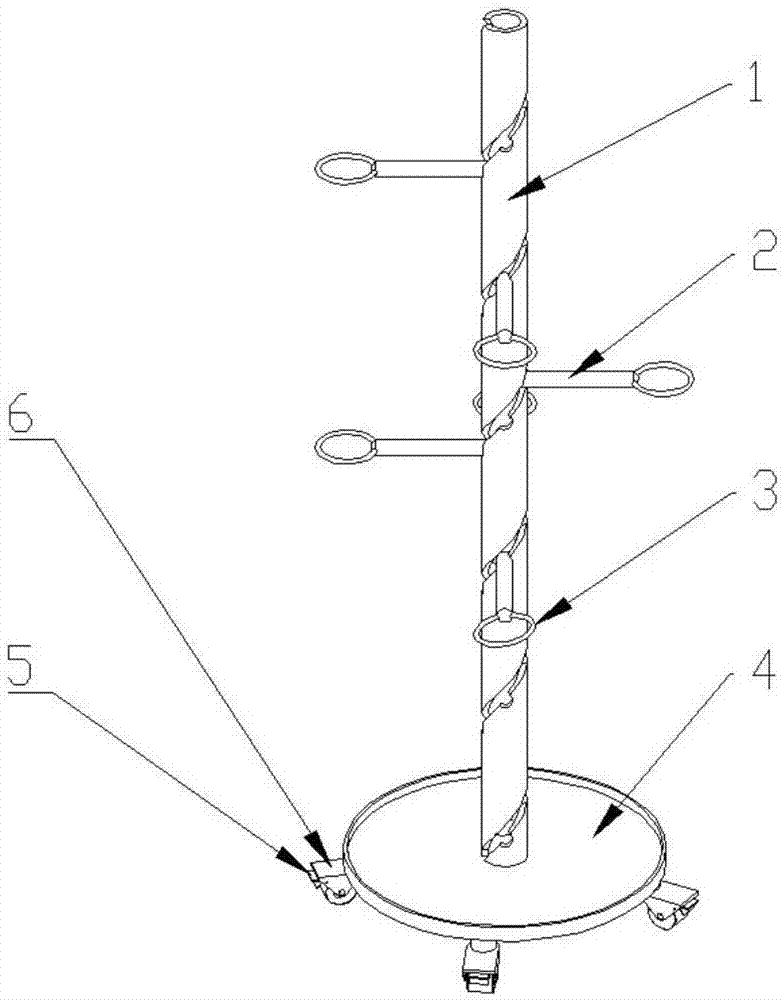 Flowerpot frame capable of rotating, lifting and falling