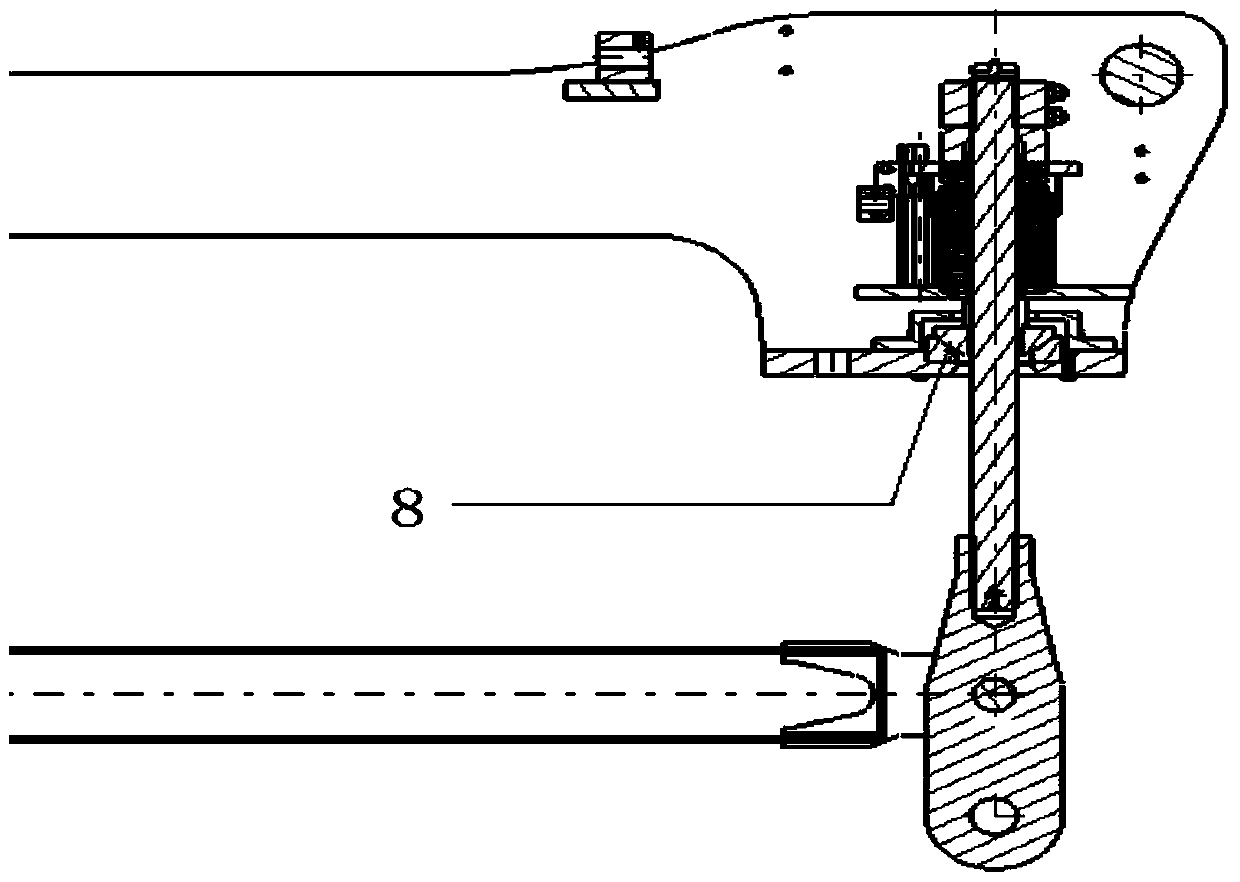 A wire rope anti-rotation device applied to container cranes