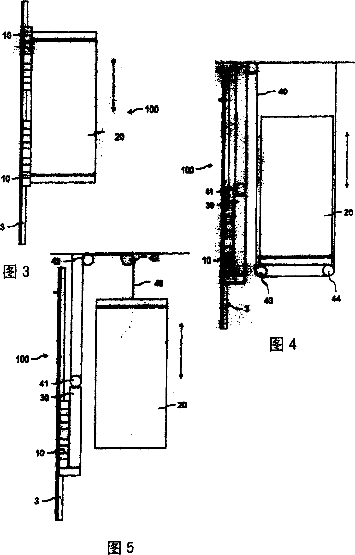 Drive device with linear motor, elevator having said drive and method of drive device