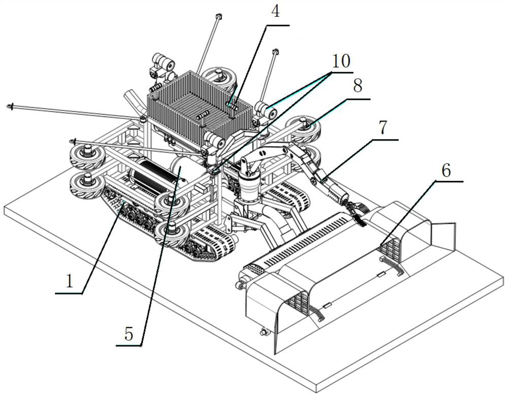 Crawler chassis winch suction dredging robot