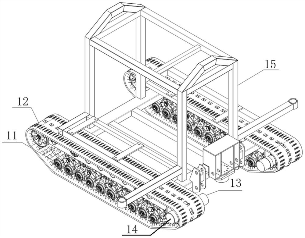 Crawler chassis winch suction dredging robot