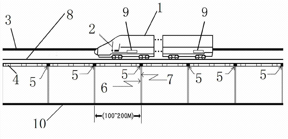 Safe running method and system based on intelligent optical fiber sensing technology and E-shaped and reverse E-shaped leaky coaxial cables