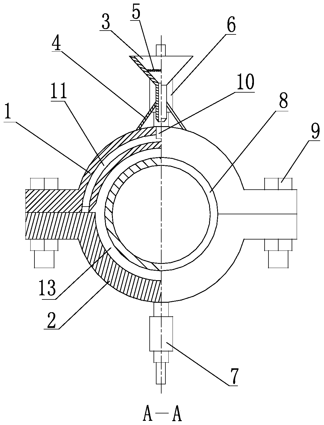 A quick plugging device for oil and gas pipeline